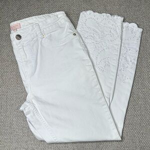 Ted Baker Lace Hem White Jeans